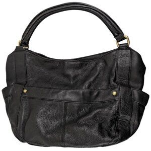 J. Crew Campo Black Leather Tote Shoulder Bag
